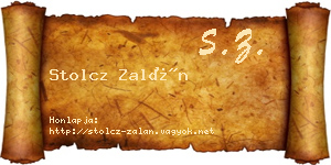 Stolcz Zalán névjegykártya