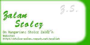 zalan stolcz business card